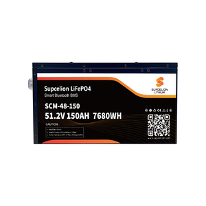 SUPCELION EU Stock 51.2V 150AH Baterai LiFePO4 Terintegrasi BMS untuk Mobil Camping/EV Bluetooth 5.0 IP62 Garansi 10 Tahun 4000 Siklus - Product Image 2