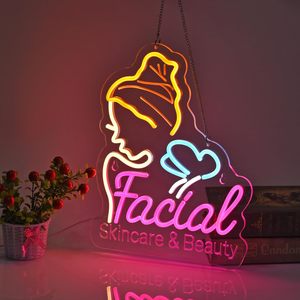 Facial Letreros Neon LED indoor hanging ambient light shop <b>sign</b> wall decoration light entrance indicator light luminous <b>sign</b> - Product Image 4