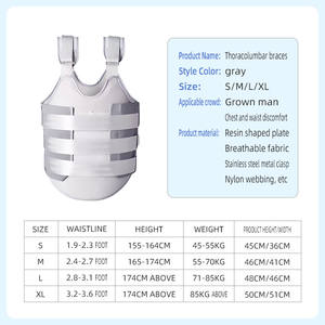 Dispositif de correction de traction spinale thoracolombaire, ceinture de fixation thoracique lombaire médicale en acier pour <span class=keywords><strong>fracture</strong></span> de la vertèbre thoracique et des côtes 1 - Product Image 3