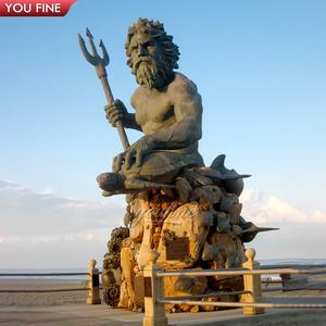 Praia Decoração Grande Fundido <span class=keywords><strong>Bronze</strong></span> Estátua Netuno - Product Image 2