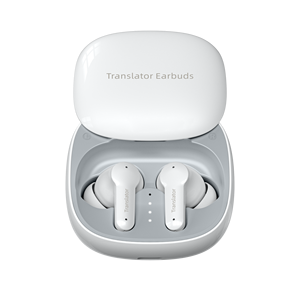 سماعات الأذن M3 للترجمة الفورية، سماعات أذن لترجمة اللغات في الوقت الفعلي، جهاز ترجمة صوتية فورية يدعم 144 لغة عبر الإنترنت و8 لغات بدون إنترنت - Product Image 1