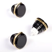 TOOWEI Interrupteur à bouton-poussoir étanche en métal 19mm