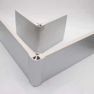 <b>PVC</b> Kitchen Cabinet Kickboard Wave Pattern Silver Black Moisture Proof Water Resistant Easy Installation - Product Image 1