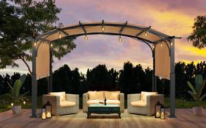 <span class=keywords><strong>10</strong></span> <span class=keywords><strong>x</strong></span> 12ft פטיו ביתן חיצוני גן פרגולה חיצוני ביתן פטיו מקלט שמש מתכת מסגרת פרגולה חיצוני ביתן אוהל - Product Image 4