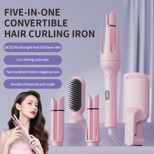 <span class=keywords><strong>Fer</strong></span> à <span class=keywords><strong>boucler</strong></span> tout-en-un entièrement automatique avec têtes interchangeables, multifonction pour boucles volumineuses et effet œuf. - Product Image 2
