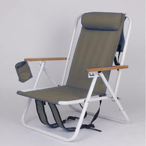Custom Portable Backpack Chair Wholesale <b>Outdoor</b> Aluminum Folding Beach Chair Collapsible Adjustable Reclining Beach Chair - Product Image 2