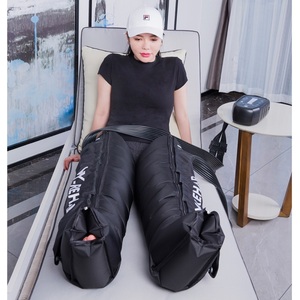 Appareil de <span class=keywords><strong>drainage</strong></span> <span class=keywords><strong>lymphatique</strong></span> portable, <span class=keywords><strong>manchon</strong></span> de compression pneumatique, masseur de jambe à pression d'air à 8 chambres pour la circulation - Product Image 1