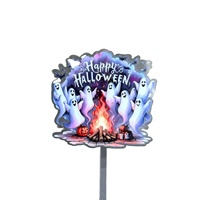 Décorations de gâteau d'Halloween classiques imprimées colorées, petits diables et chauves-souris, décorations de fête, vente en gros de toppers de gâteau