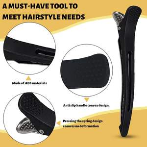 Clips à cheveux sans couture pour la coiffure en gros, clips de séparation pour la <span class=keywords><strong>coupe</strong></span> de cheveux, clips pour <span class=keywords><strong>frange</strong></span>, crochet à <span class=keywords><strong>long</strong></span> bec, outils de coiffure, clips à cheveux - Product Image 3