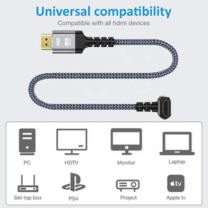สาย <span class=keywords><strong>HDMI</strong></span> 2.0 แบบตัวผู้ต่อตัวผู้ ชุบทอง 24K หัวต่อแบบงอ 90 และ 270 องศา รองรับ 4K ความเร็วสูง สำหรับ<span class=keywords><strong>ทีวี</strong></span> - Product Image 6