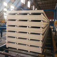 Panneau sandwich PU PIR haute densité, isolé thermiquement, pour murs et toitures, pour la construction de maisons préfabriquées et d'ateliers