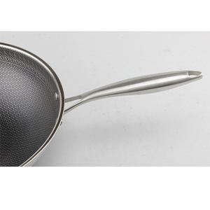 Poêle à frire double revêtement antiadhésif nid d'abeille 34 cm en acier inoxydable Ustensiles de cuisine - Product Image 5