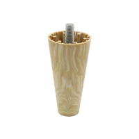 Pieds de canapé extensibles en plastique à motif grain de bois, forme conique solide, pour usage en usine, atelier et hôpital