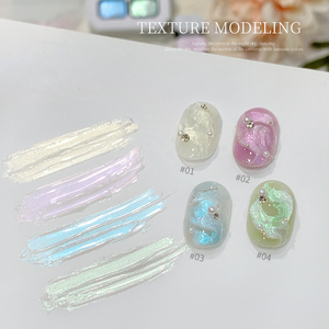 Texture sognante su misura Semi-solido modellante specchio magico polvere 3d Nail modaning Gel di argilla formatura Gel per unghie - Product Image 4