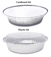 Plateau de cuisson pour pizza en plastique PET jetable avec couvercle, qualité alimentaire