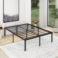 Lit en acier pour hôtel, commande en gros, portable, pliable, extensible, réglable, plateforme en acier, cadre de lit double pour chambre d'école