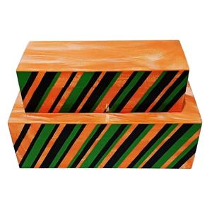DECORATIVE COLORFUL <b>WOODEN</b> BONE INLAY <b>BOX</b> - Product Image 1