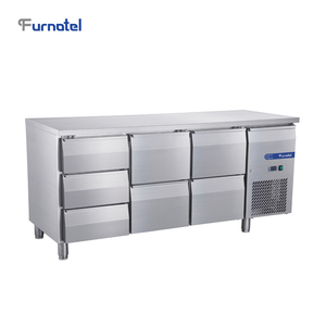 Entrepôt des émirats arabes unis liquidation des stocks Restaurant cuisine sous-comptoir 2 portes ventilateur refroidissement <span class=keywords><strong>réfrigérateur</strong></span> <span class=keywords><strong>congélateur</strong></span> - Product Image 5