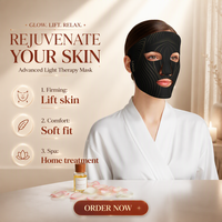 Masque personnalisé à marque privée, certifié 510K, en silicone de qualité alimentaire, cryo-refroidissant, pour soins du visage, thérapie par lumière rouge laser, masque de soin de la peau