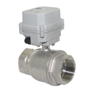 Vanne à boisseau sphérique électrique bidirectionnelle DN50 en acier inoxydable, régulation proportionnelle analogique pour l'eau et l'air - Product Image 5