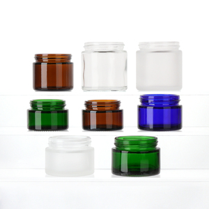 Thiết kế mới 15g 30g 1/2oz 1oz sang trọng UV nhỏ hổ phách lọ thủy tinh với kết cấu đính cườm cơ sở cho Kem mắt & mỹ phẩm - Product Image 5