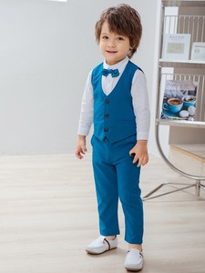 Conjunto de Ropa Formal para Niños Estilo Europeo Americano, Chaleco y Pantalones Ajustados de Caballero, Conjunto de Tres Piezas para Ocasiones de Primavera, Ropa Formal Infantil - Product Image 6
