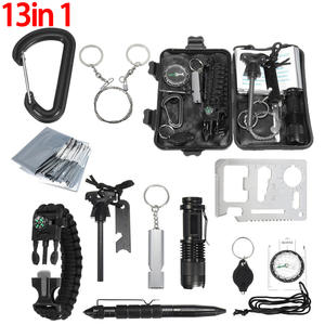 बाहरी गियर आपातकालीन किट 13 में 1 सो के पेशेवर जेब उत्तरजीविता गियर शिविर उपकरण प्राथमिक सहायता किट - Product Image 4