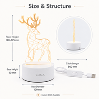 Lampe de nuit décorative LED 3D religieuse en acrylique Jésus inspirée par la foi pour chambre à coucher, coin de prière, présentoir d'autel domestique, accent sacré