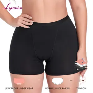 LYNMISS Eo Cao Culotte Menstruelle Boyshorts Thời Gian Đồ Lót Nặng Ngày Siêu Thấm Hiphugger Kinh Nguyệt Quần Lót