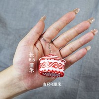 Porte-clés yourte en cuir de style mongol, souvenir de voyage, artisanat de la Mongolie intérieure, cadeau pendentif
