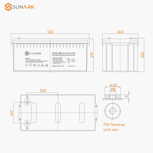 Batterie solari solari indiane tubolari Gel batterie 12V 200Ah <span class=keywords><strong>ciclo</strong></span> profondo piombo acido - Product Image 2
