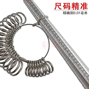 Ring Sizer Set Stainless Steel Tapered Rod Ring <b>Gauge</b> <b>Measuring</b> <b>Tool</b> For Ring Making Jewelry Craft Equipment Size Checker - Product Image 5
