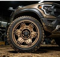 Jantes forgées tout-terrain 6061 T6 Bronze mat 17 à 24 pouces 6x139.7 5x150 pour Land Cruiser Hilux Ranger 4x4 SUV Camion Modification
