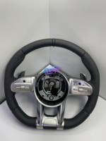 Volant de course en fibre de carbone personnalisé, bouton de klaxon sport pour Mercedes-Benz AMG Classe E G W204 W212 CLA GLA CLK CLS