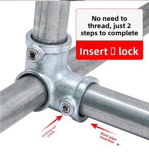 Raccords de tuyauterie galvanisés <span class=keywords><strong>Klamp</strong></span> pour tubes d'échafaudage, systèmes de balustrades et de garde-corps - Product Image 3