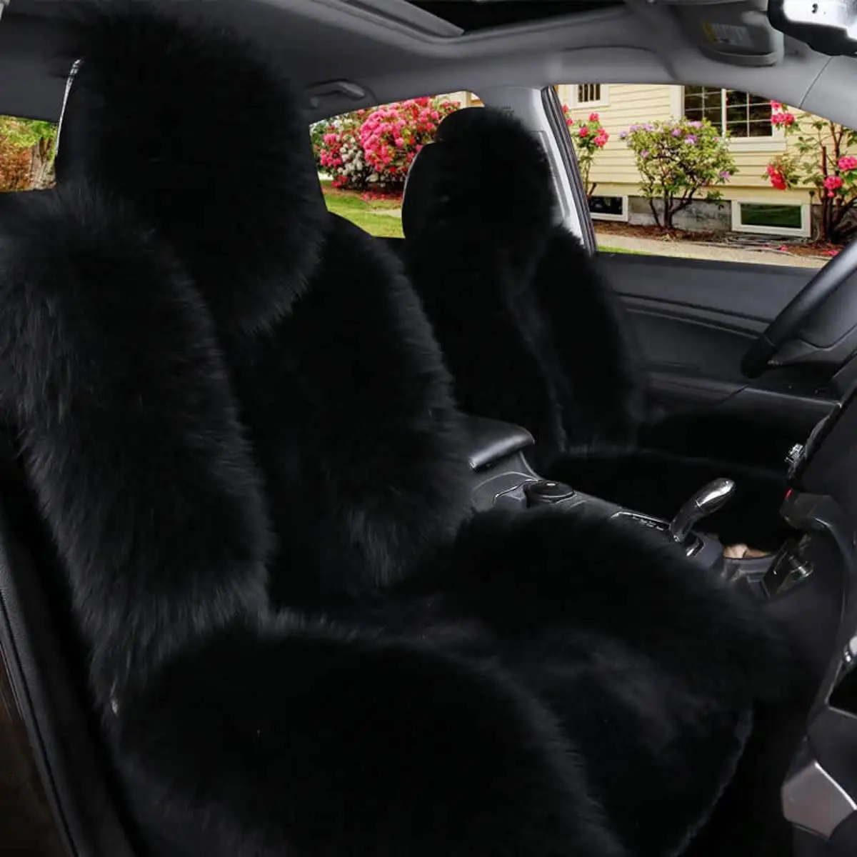 Fabriek Koop Fluffy Faux Vossenbont Auto Stoelhoezen Voor Auto 'S Toyota Audi Benz Toyota Prado