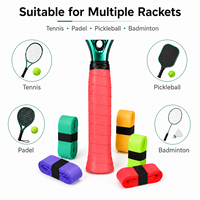 Cinta de Agarre para Raqueta de Bádminton, Pickleball, Tenis y Pádel de Alta Calidad, Suave, Absorbente de Sudor, Antideslizante, Personalizada