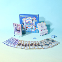 Jeu de cartes à collectionner personnalisé sur le thème de l'anime avec boîte cadeau, papier épais 350 g/m², impression offset CMJN multicolore, art des personnages