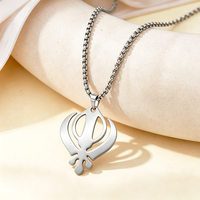 Collier pendentif Khanda sikh en acier inoxydable, or, noir, argent, symbole religieux sikh, bijoux pour hommes et femmes, cadeau