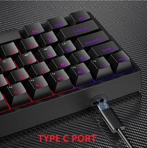 คีย์บอร์ดสำหรับเล่นเกมกลไกแบบมีสาย <span class=keywords><strong>RGB</strong></span> <span class=keywords><strong>61</strong></span>คีย์สวิตช์สีฟ้าแบบถอดเปลี่ยนได้สำหรับคอมพิวเตอร์แล็ปท็อปพีซี - Product Image 6