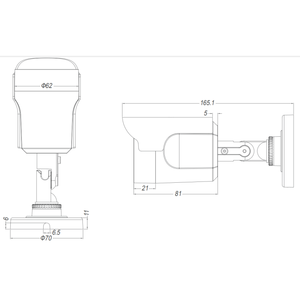 A815-YWC Kamera <span class=keywords><strong>CCTV</strong></span> Analog 2MP 1080P 20m, Kamera <span class=keywords><strong>CCTV</strong></span> Analog penglihatan malam IR untuk sistem keamanan rumah fitur CMOS Sensor Cloud/NVR - Product Image 4