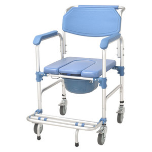 Wei Yikang Wheeled <b>Commode</b> Chair 4 Inch Wheels With Brakes <b>Portable</b> Toilet Chair For Seniors Home Use - Product Image 3