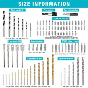 DuraTech 99-Piece Carbide-Tipped Masonry & Hammer <b>Drill</b> <b>Bits</b> Set Chisels 110mm-210mm Length for Concrete Includes Case - Product Image 2