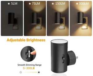 <span class=keywords><strong>EU</strong></span> chúng tôi cắm trong tường đèn lên và xuống cảm biến chuyển động tường ánh sáng LED ABS ánh sáng ban đêm tường sconce hình trụ - Product Image 2