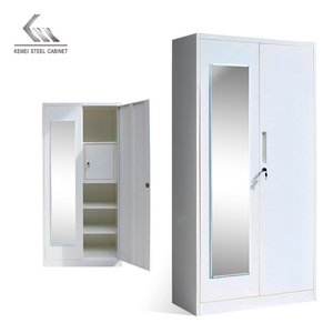 Armoire Indienne Multifonctionnelle Lemari à Portes Coulissantes en Métal avec <span class=keywords><strong>Miroir</strong></span> - Product Image 5