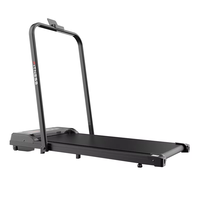 Tapis de marche électrique intelligent pliable avec moteur 2HP, vitesse maximale 8 km/h, charge maximale 220 lbs, écran LED, équipement de fitness pour la maison