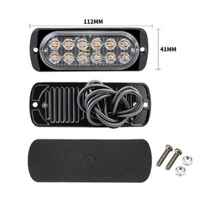 12 lumières stroboscopiques <span class=keywords><strong>LED</strong></span> clignotant d'urgence phare d'avertissement <span class=keywords><strong>12V</strong></span> 24V stroboscopes pour Auto DRL voiture camion ambre rouge bleu - Product Image 2