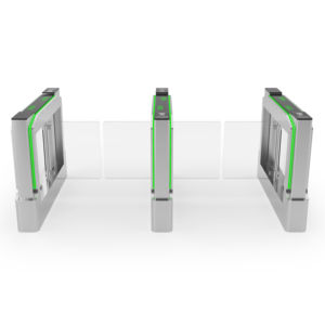 Sıcak satış otomasyon sistemleri güvenlik kapıları salıncak hız bariyeri cam kanat ofis binası için çift şeritli - Product Image 2