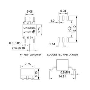 Professional SMD Ethernet Isolation Surface Mount And Through Hole <strong>RF</strong> Radio Frequency Transformer