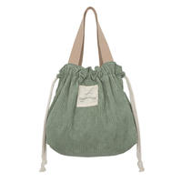 Orduroy-anvas para centro comercial, bolsa de regalo